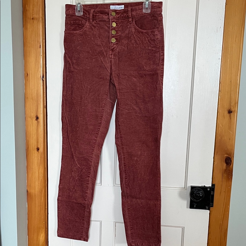 LOFT High Rise Velvet Jeans